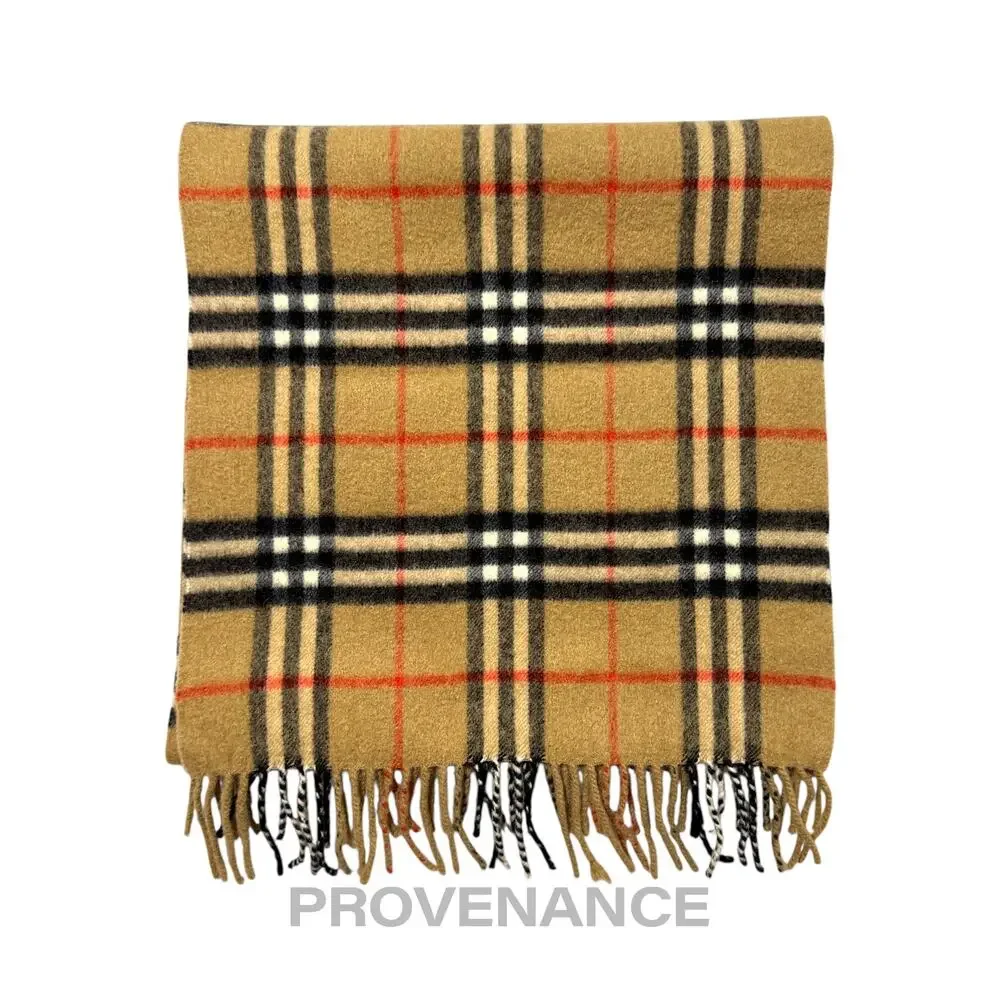 🔴 Vintage Burberrys Scarf Nova Check 100% PURE CASHMERE